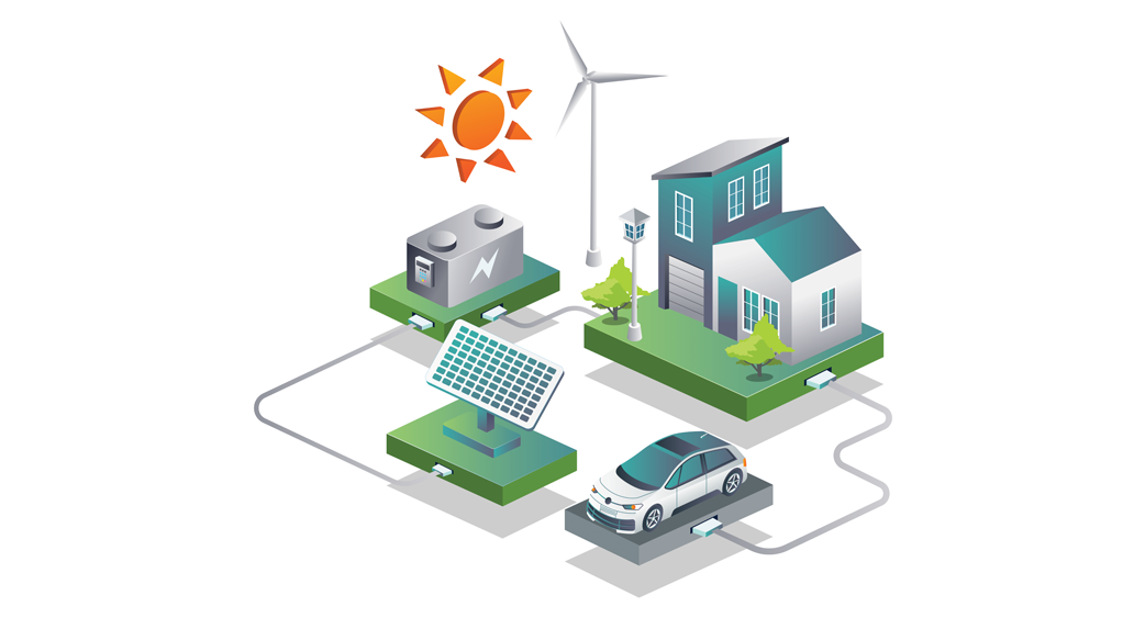 Smart Energy Grid Illustration